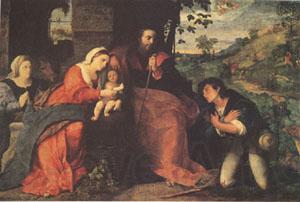 Palma Vecchio The Adoration of the Shepherds with a Donor (mk05)